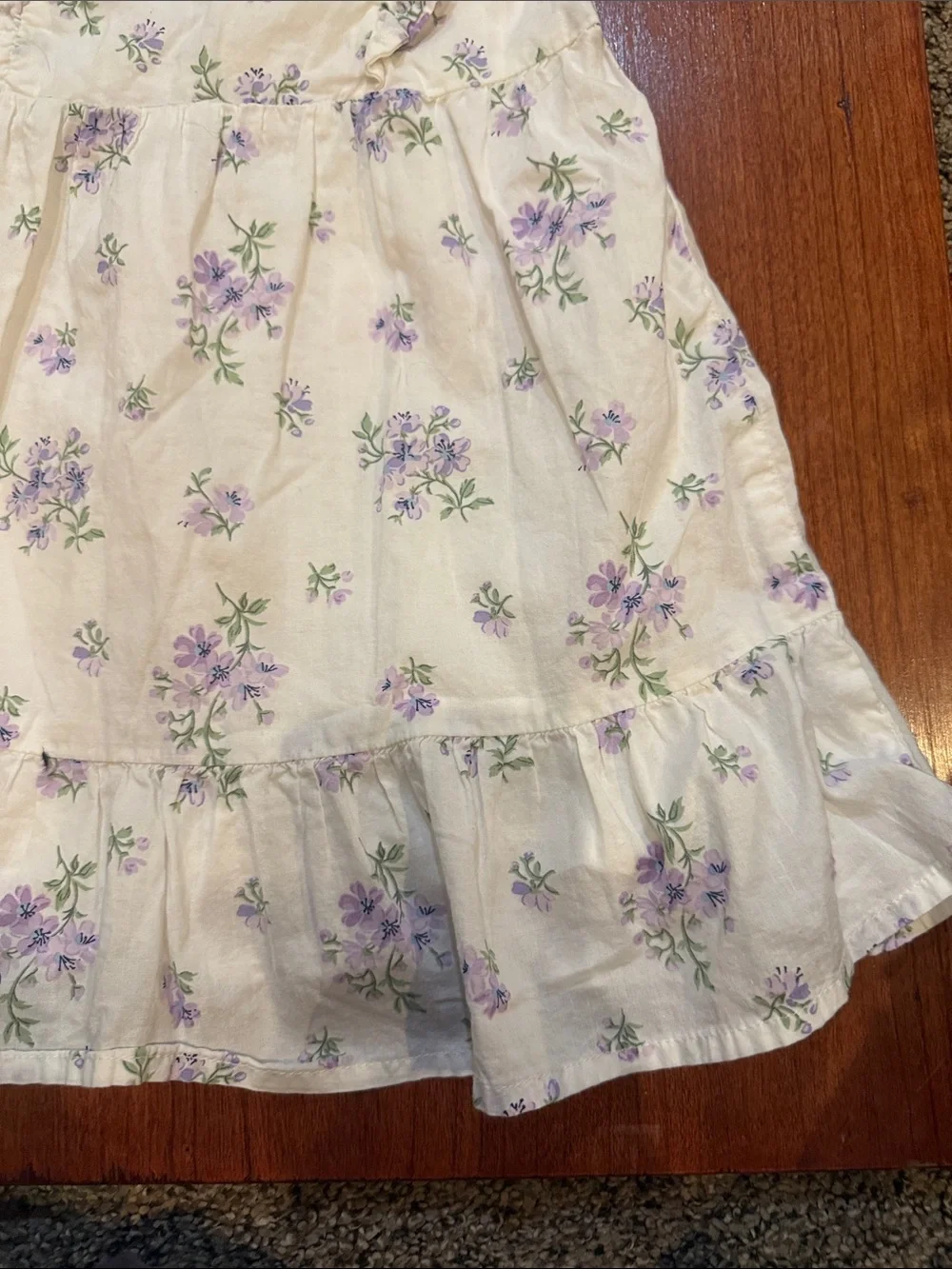 Gymboree Cream Floral Ruffle Summer Dress